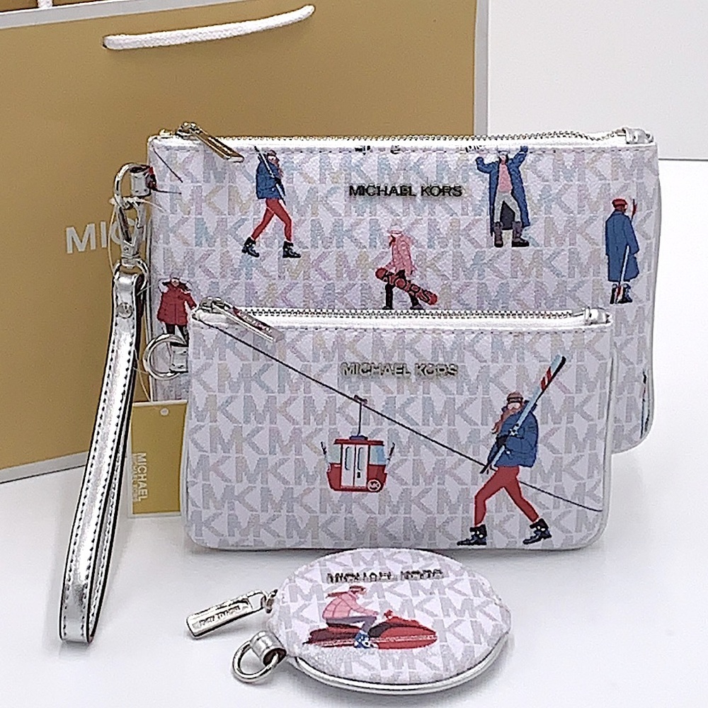 MICHAEL KORS JET SET GIRLS MULTIFUNCTIONAL WRISTLET TRIO BRIGHT WHITE MU… - Picture 8 of 13